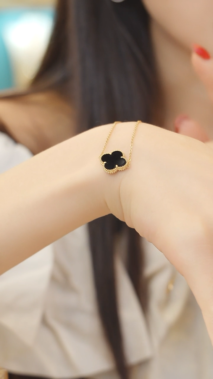 【闪购商品】玛瑙/玉髓手链18K金镶嵌手链