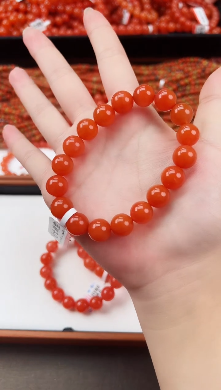 【闪购商品】南红玛瑙亮光手串卡11+未镶嵌保山杨柳滴水洞高品