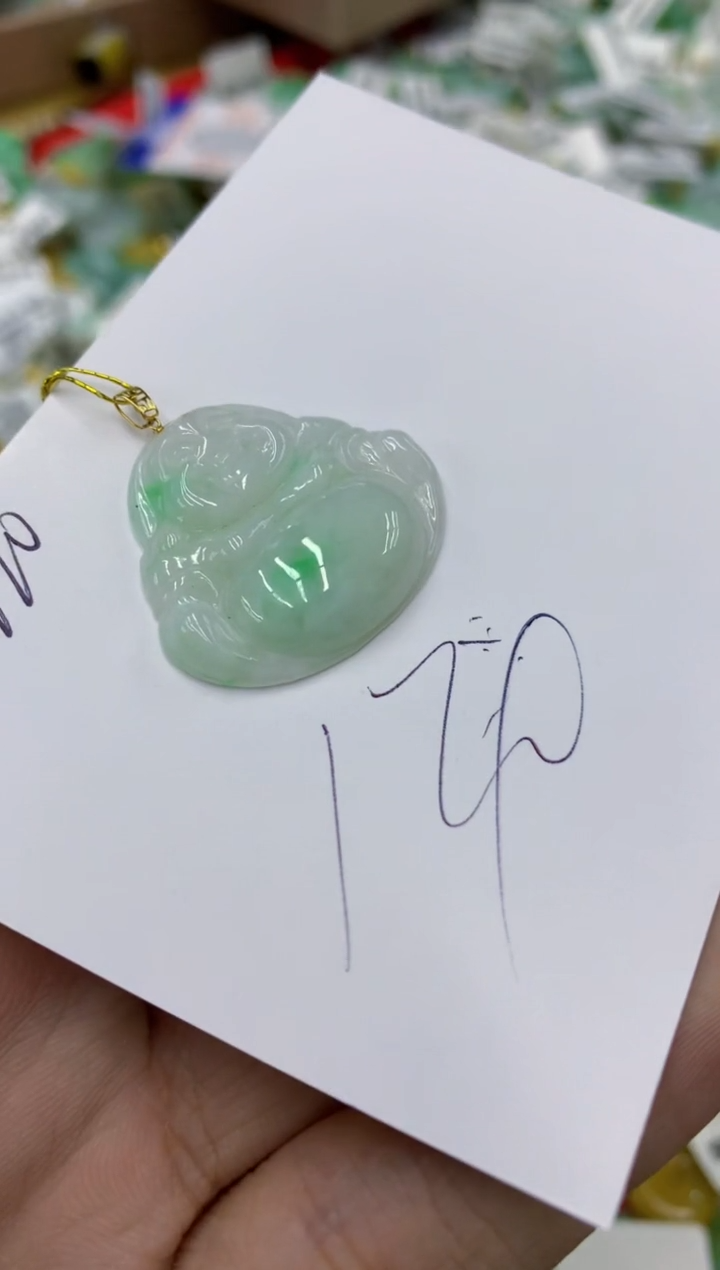 翡翠18K金镶嵌颈饰号链接111111