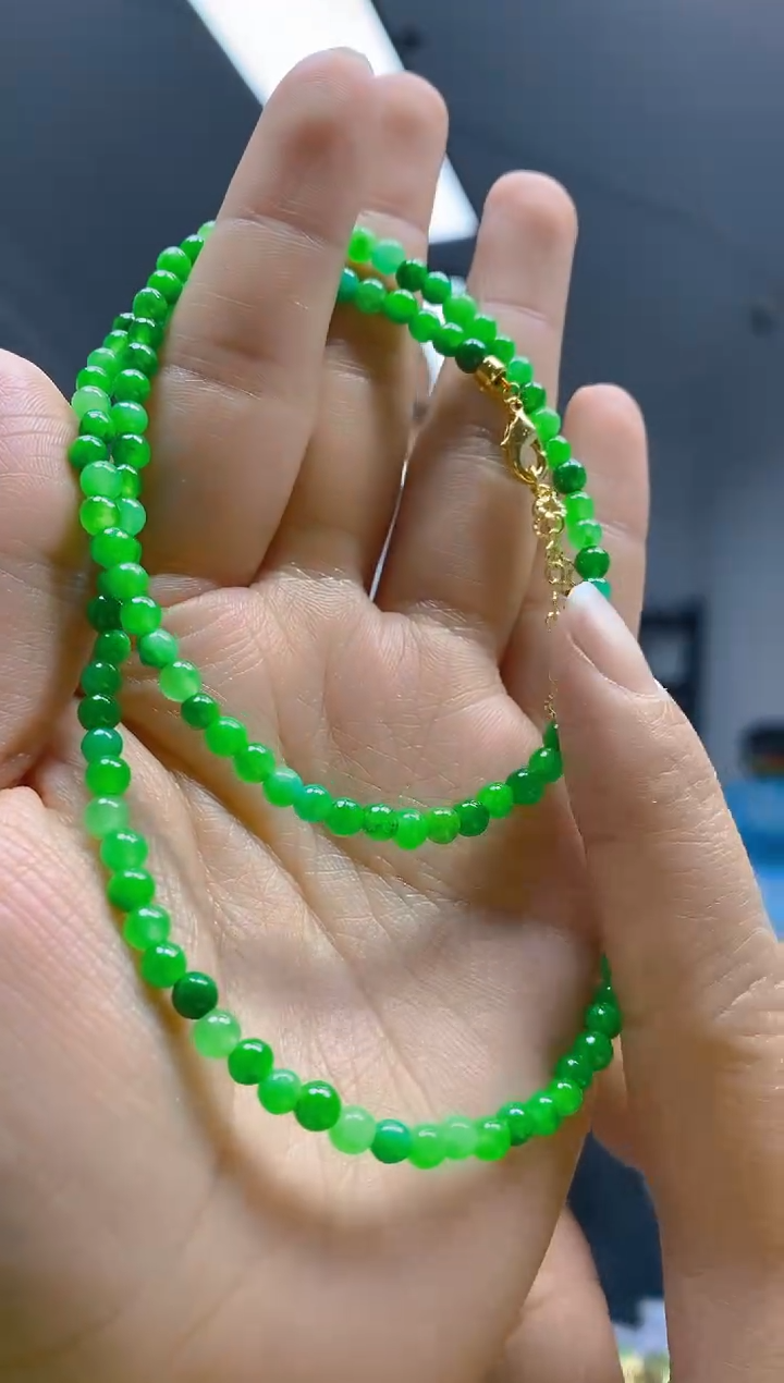 【闪购商品】翡翠耳饰合金0231翡翠锁骨链