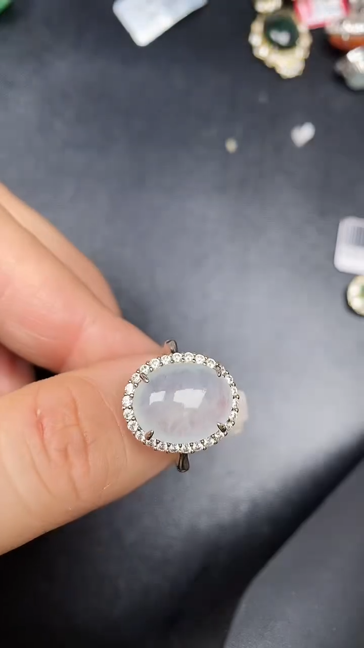 银S925镶嵌戒指翡翠1470