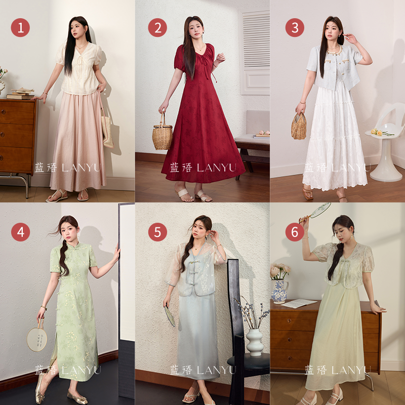 蓝语大码女装【王炸清仓合集55】2025夏季爆款清仓连衣裙套装合集