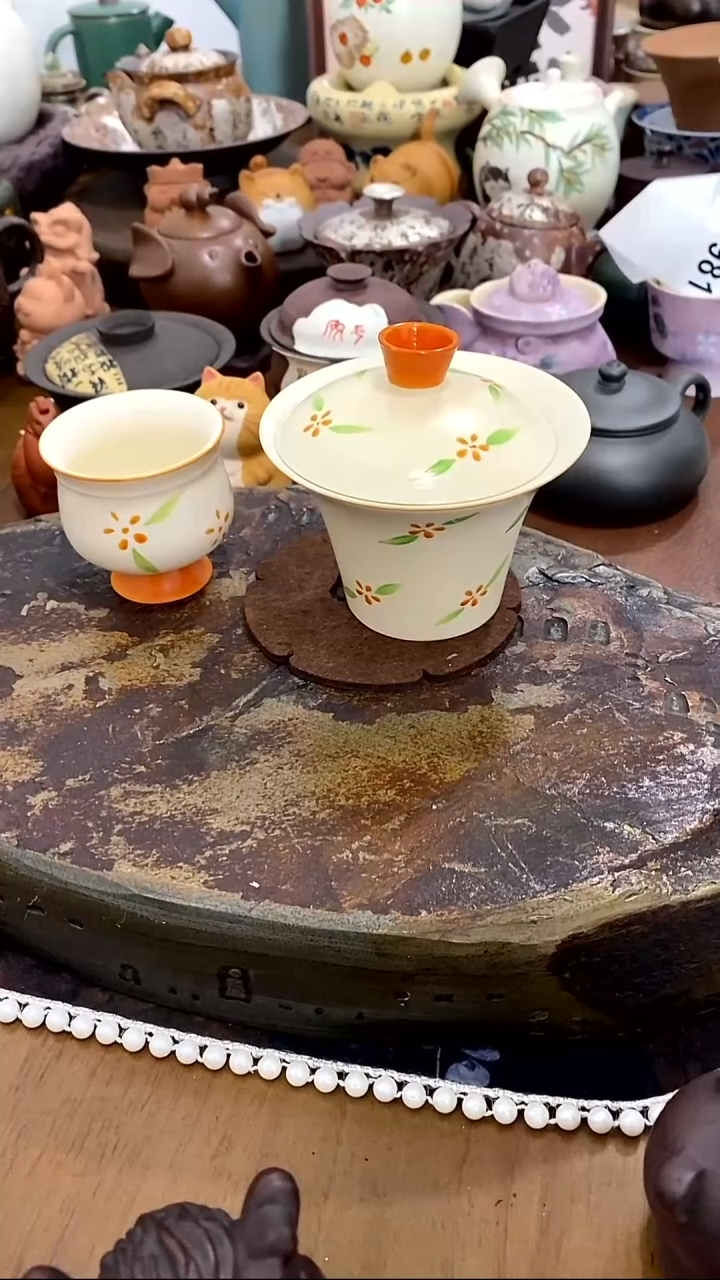 【茶瓷物语】盖碗配杯子