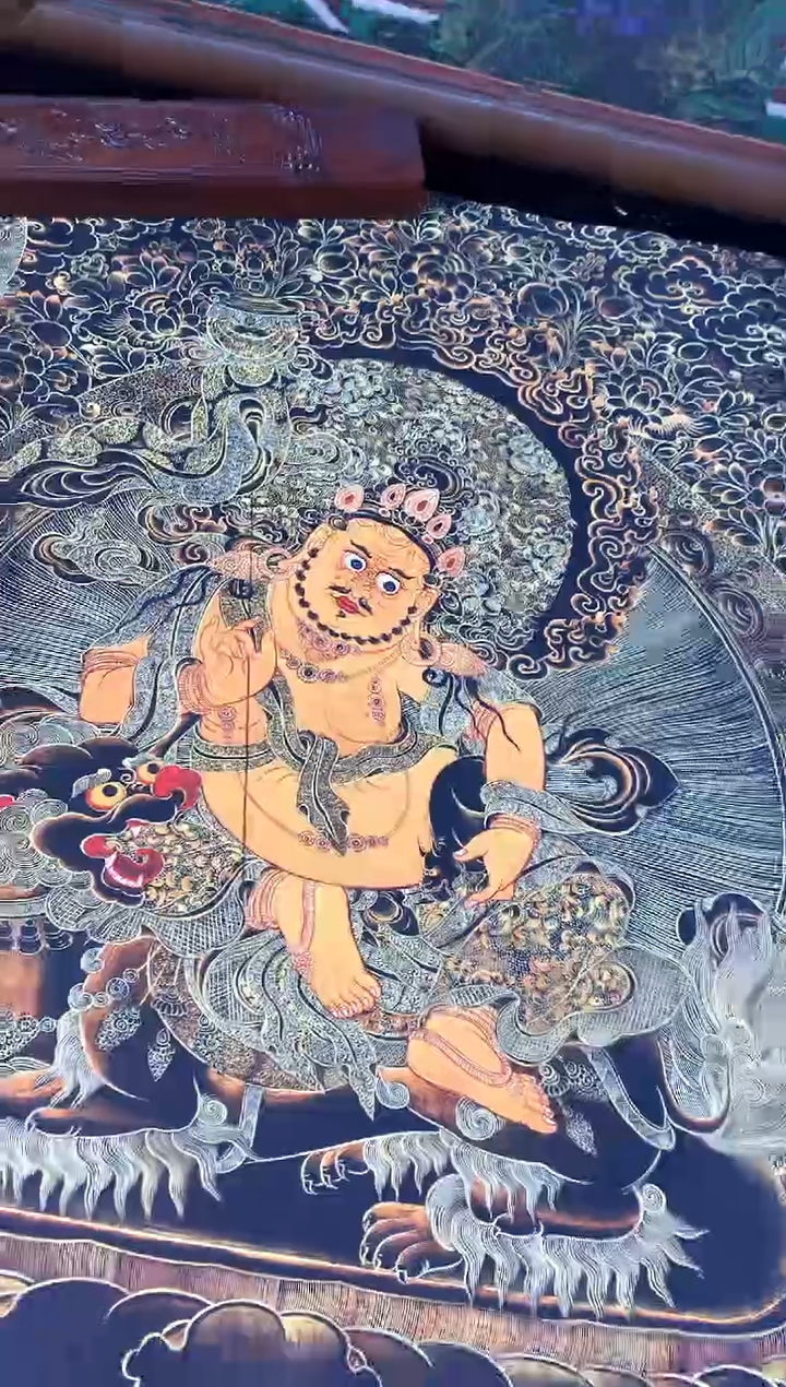 卷轴画16117黑金黄财神