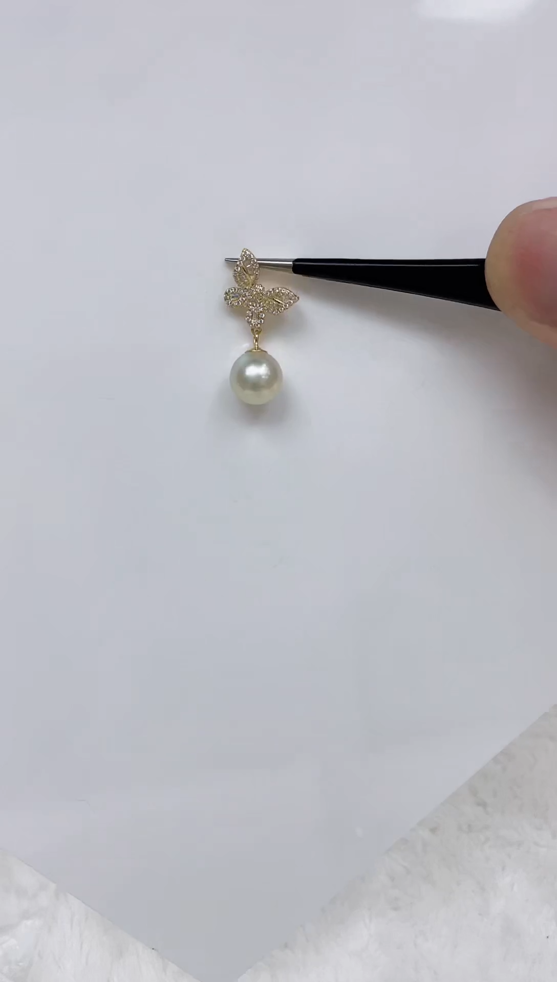 银S925镶嵌海水珍珠颈饰海水珍珠吊坠