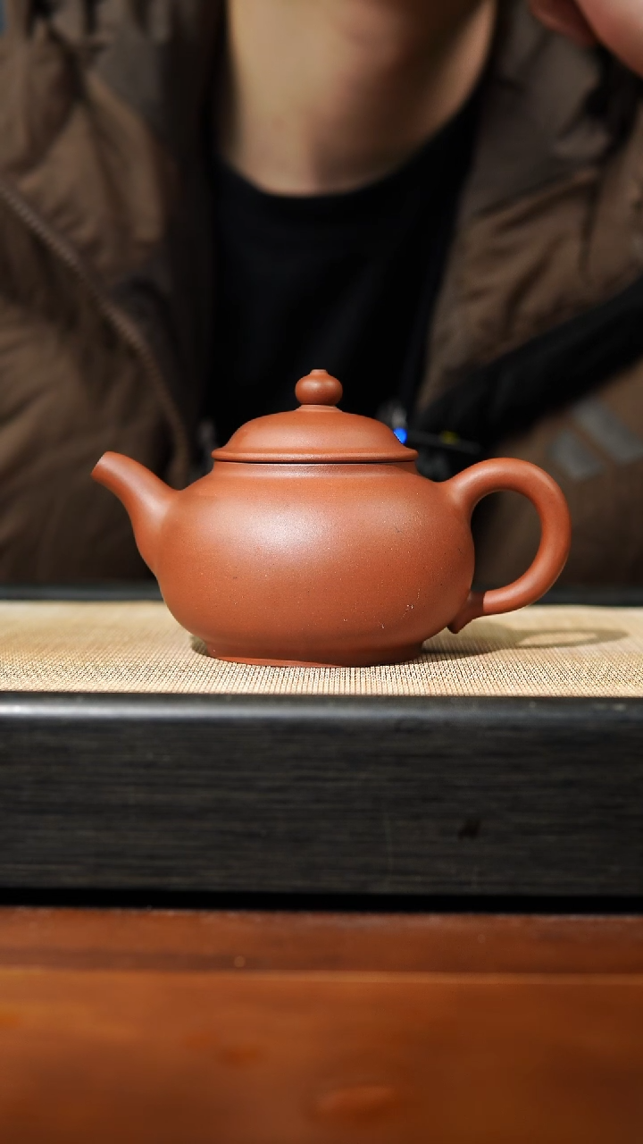 【闪购商品】紫砂茶壶260cc潘壶，红清水