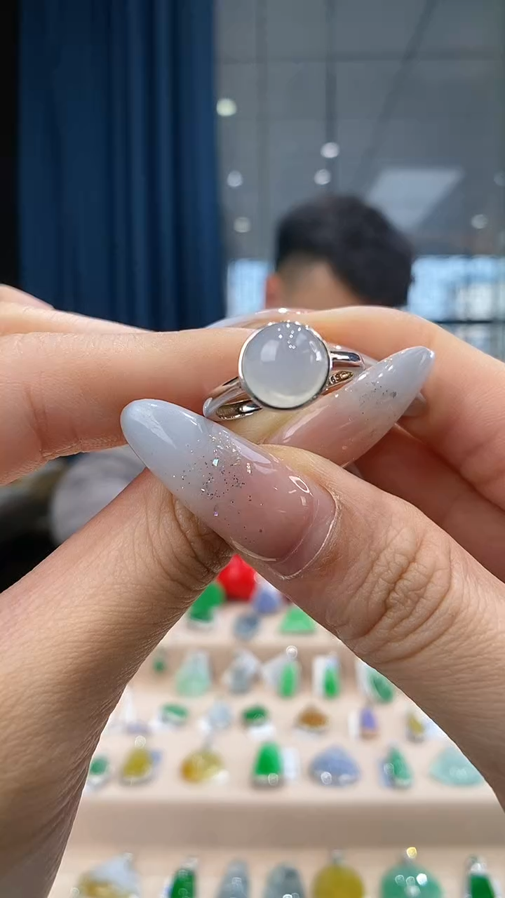 翡翠银S925镶嵌吊坠(不含链)戒指