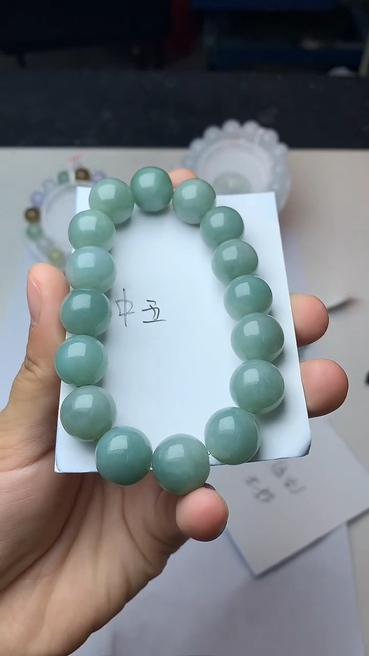 翡翠未镶嵌颈饰珠子13