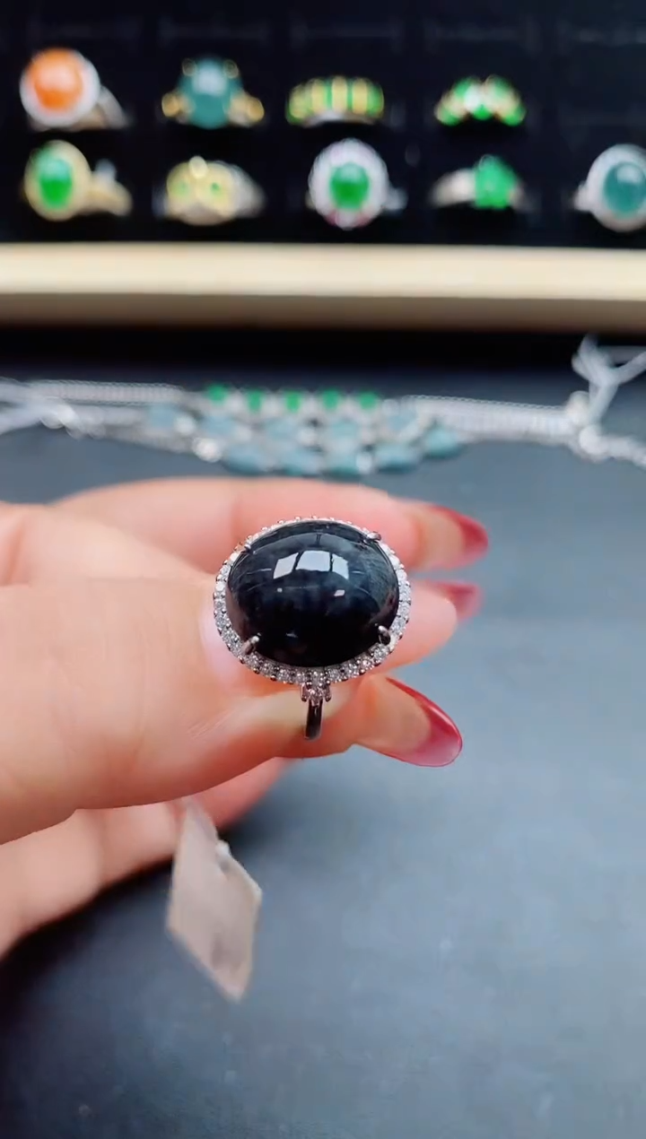【闪购商品】翡翠戒指银S925镶嵌321231