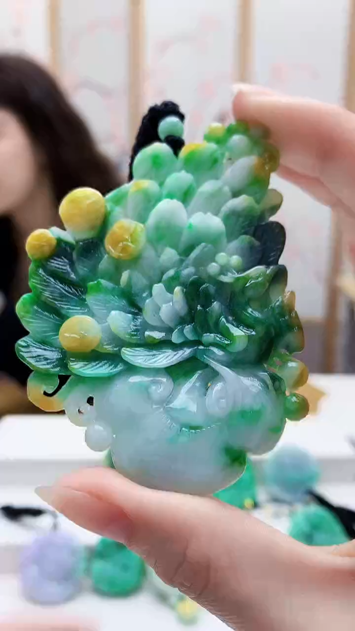 未镶嵌定制翡翠4829ry-毛货挂件8