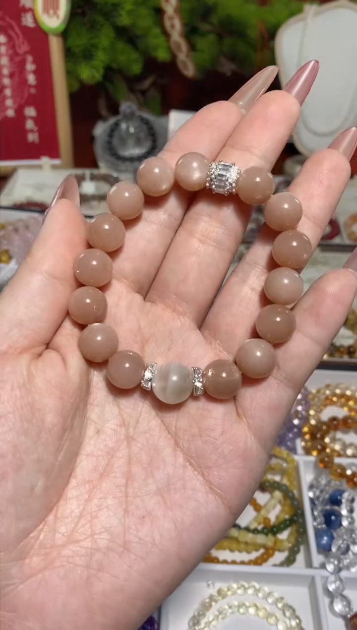 【闪购商品】水晶手串未镶嵌橙月光DIY款