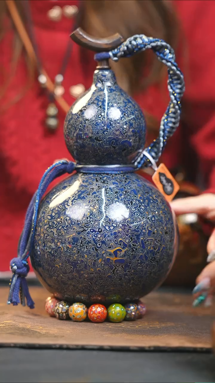 【闪购商品】WB217漆艺酒葫芦不包手串及旋转底座