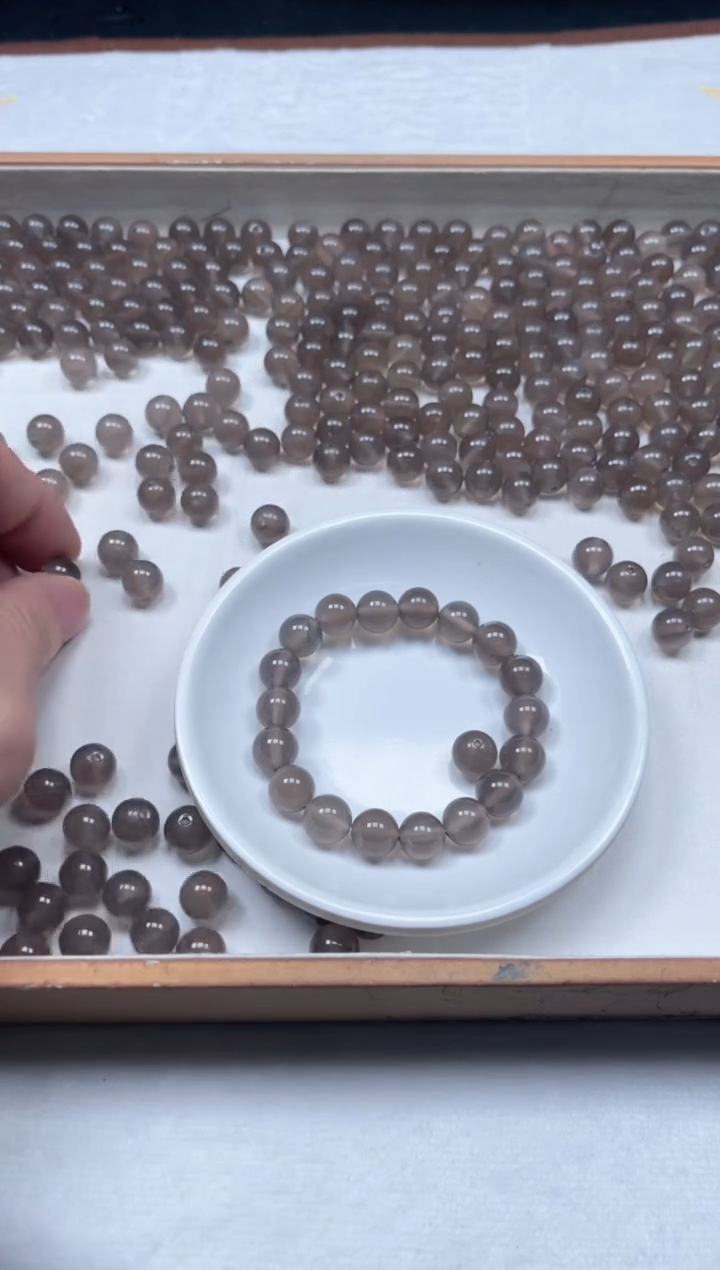 【闪购商品】玛瑙/玉髓珠宝半成品未镶嵌烟灰玛瑙卡10 20颗