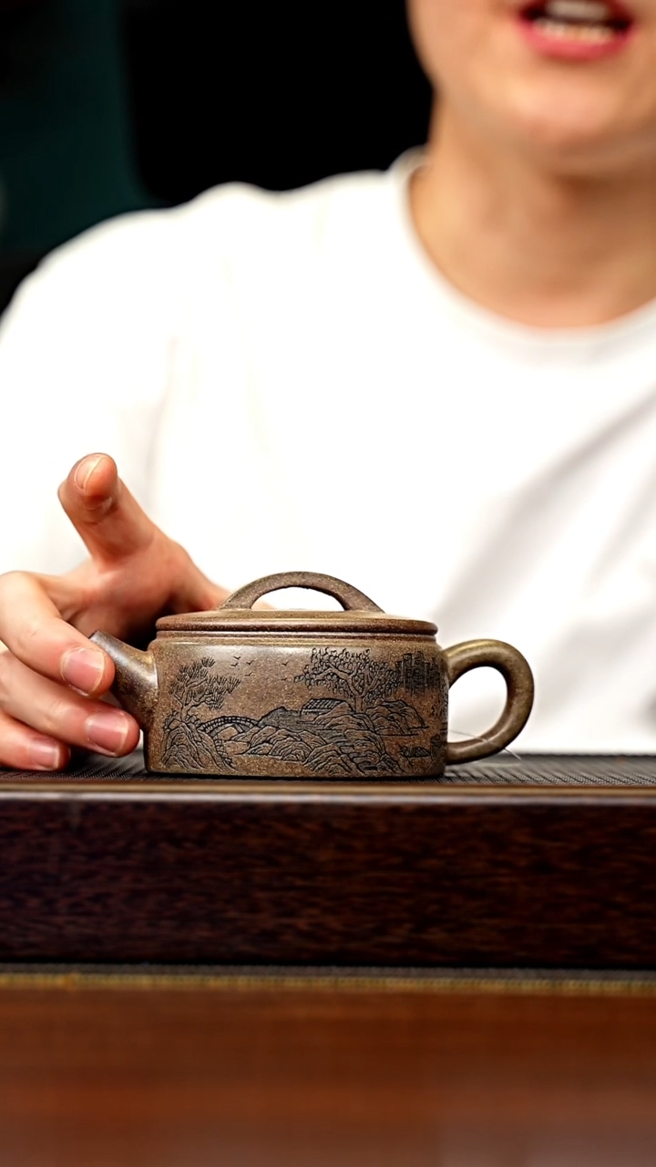 茶壶紫砂宜兴原矿 手工 紫砂壶容量180CC