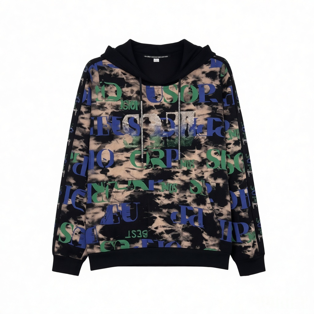 连帽秋季长袖韩版印花女士卫衣运动休闲时尚春季女装上衣62836