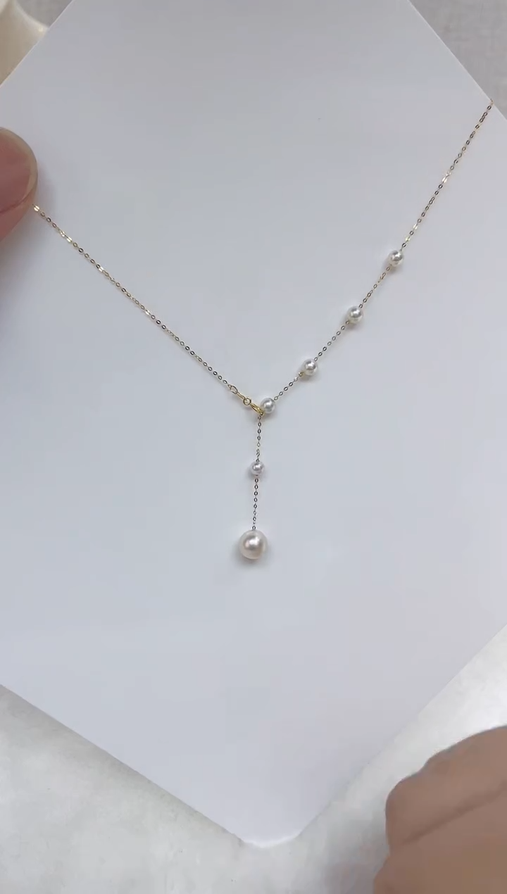 海水珍珠18K金镶嵌颈饰海水珍珠项链