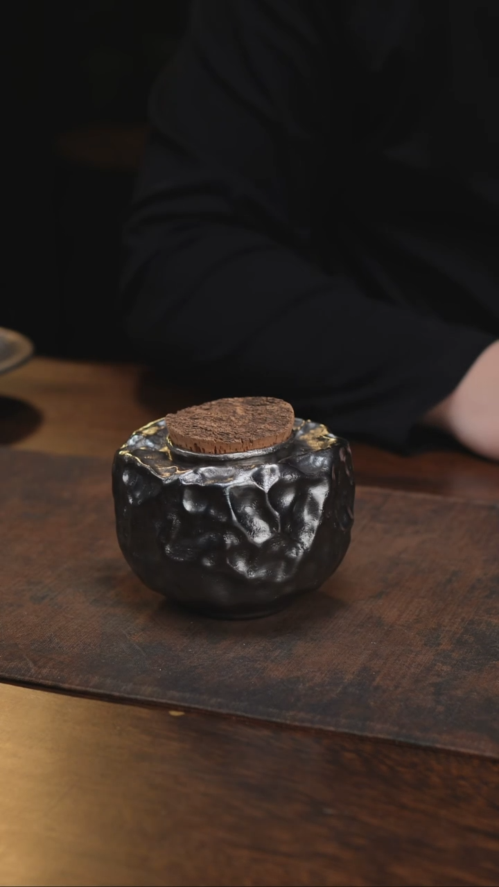 纯锡全手橡木塞茶叶罐