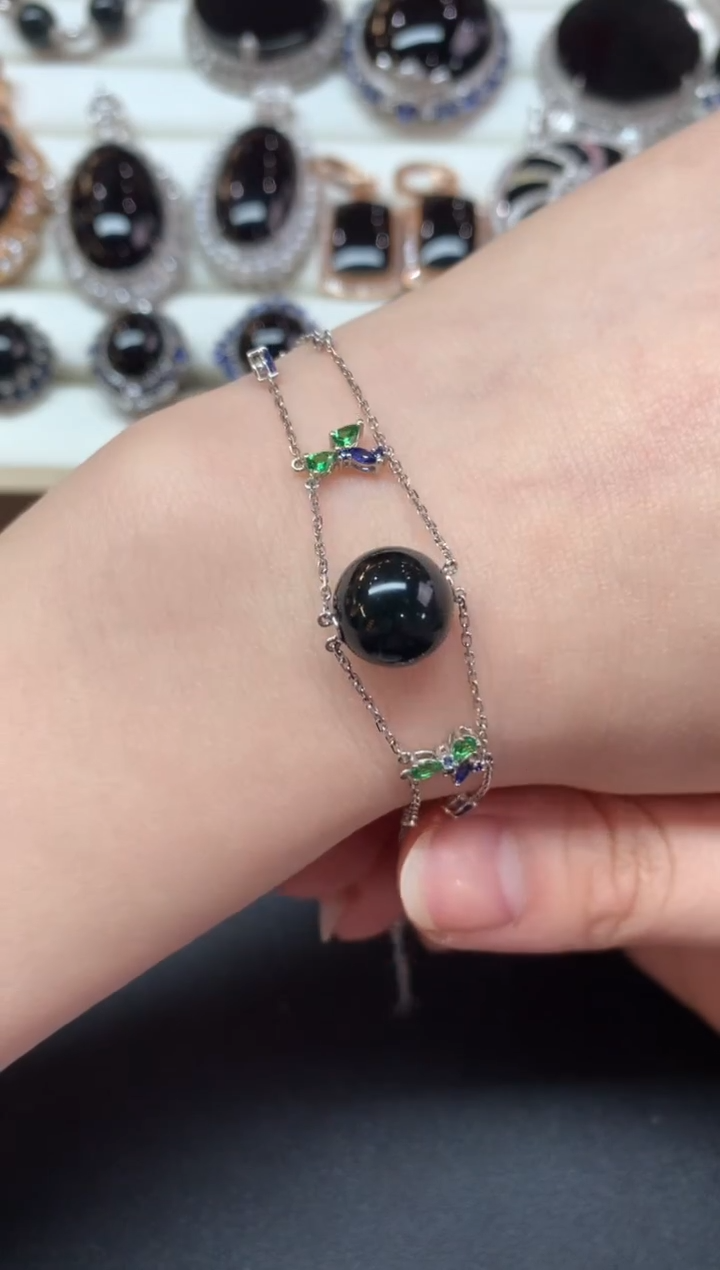 【闪购商品】翡翠手链18K金镶嵌R16|5980