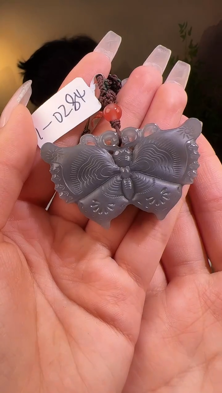 【闪购商品】和田玉颈饰未镶嵌蝴蝶0284