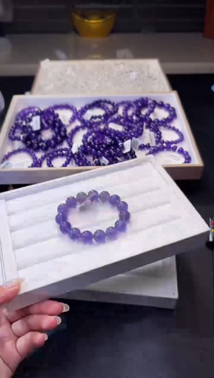 【闪购商品】萤石/未镶嵌14萤石手串14mm/多样性发一