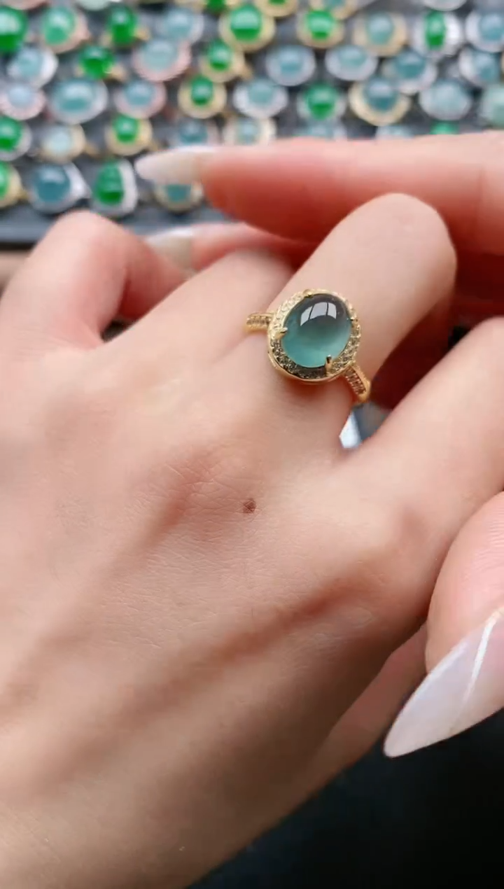 【闪购商品】翡翠戒指银S925镶嵌11111111111
