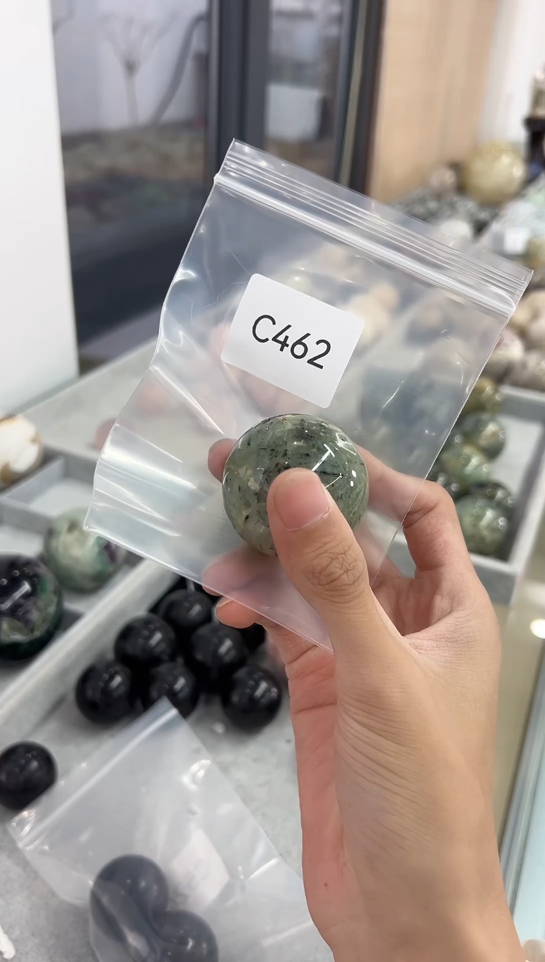 未镶嵌珠宝半成品水晶C462 约3.3cm+