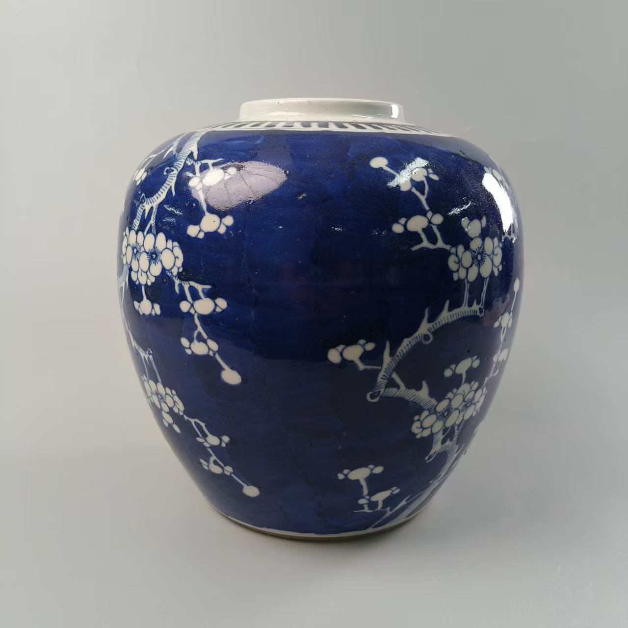 民国 青花留白冰梅大罐YH-0170
