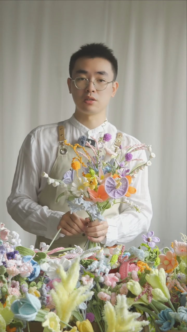 晶晶补拍-教师节福利花束小花园