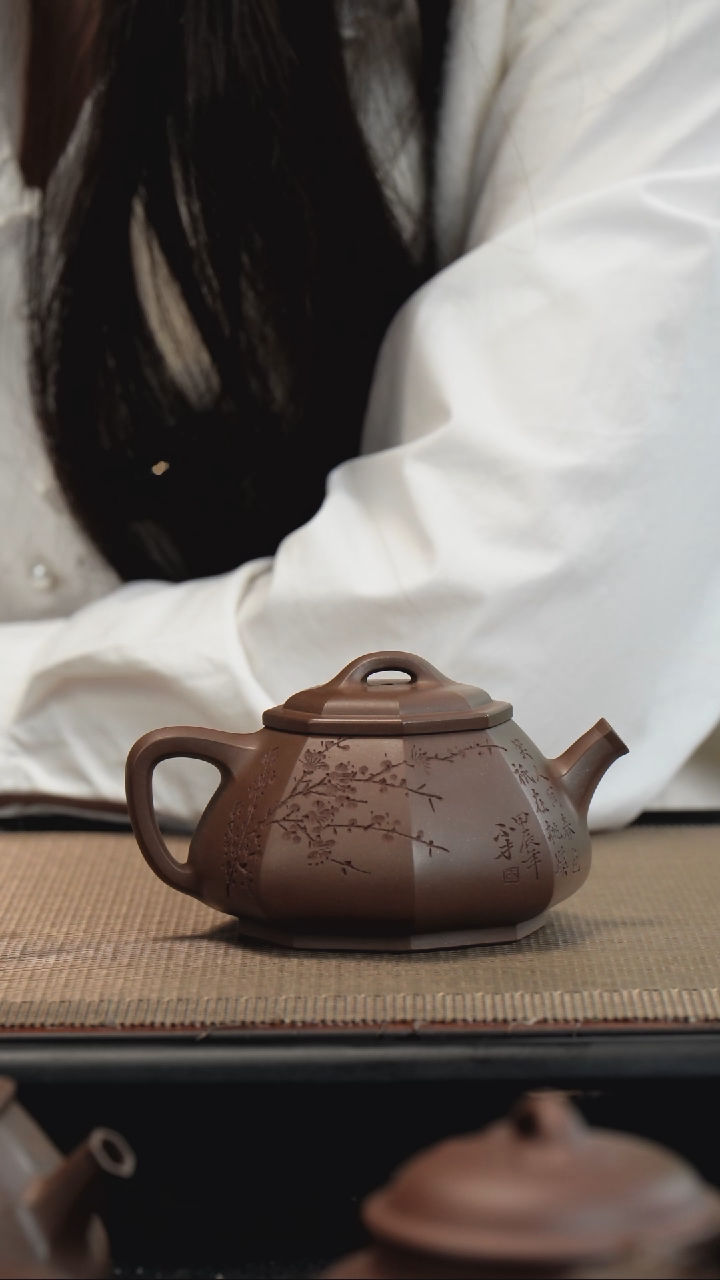 【闪购商品】紫砂茶壶老紫泥八方静瓢