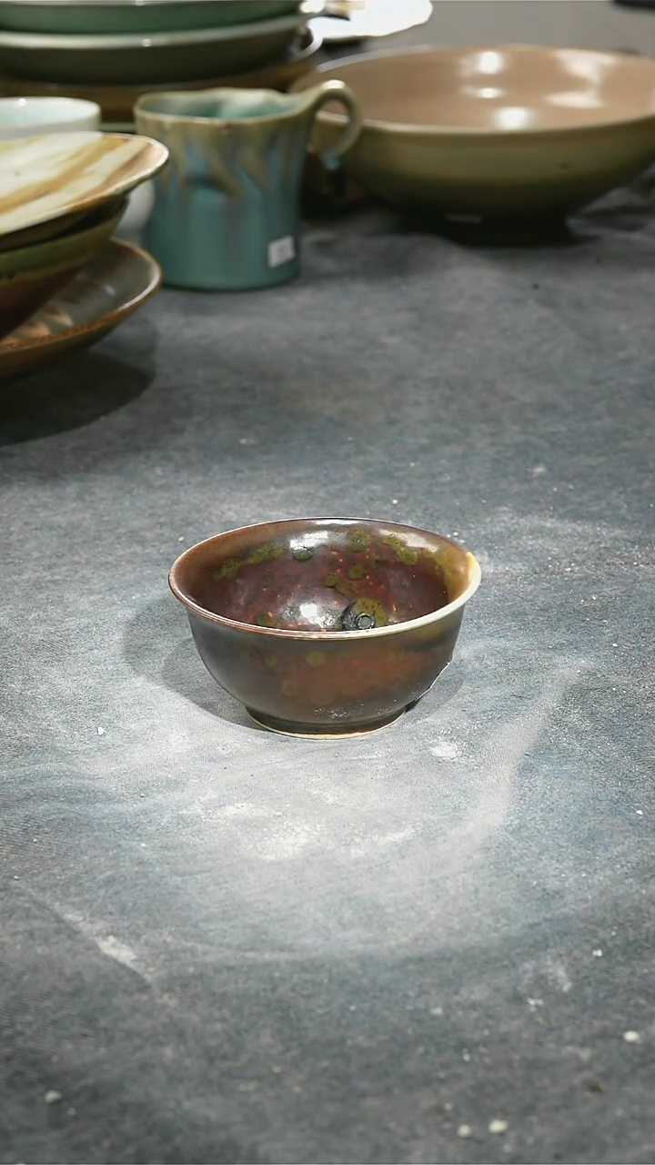 【闪购商品】碗浪鬼柴烧釉绘柴烧 盘