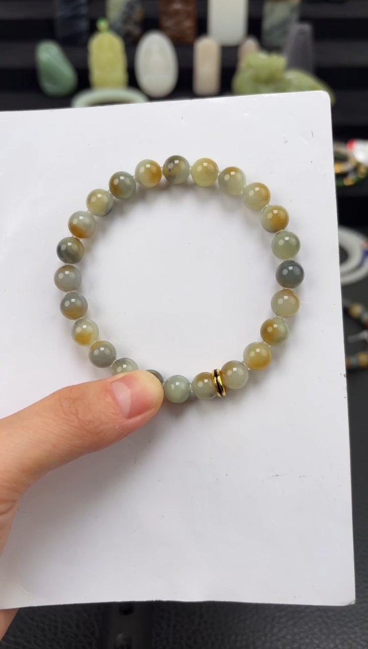 未镶嵌和田玉挂件8mm楼兰圆珠手串藏物系列