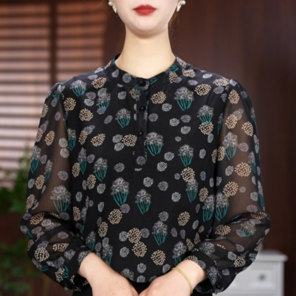 QYM1308新款蒲公英显瘦百搭上衣气质时尚