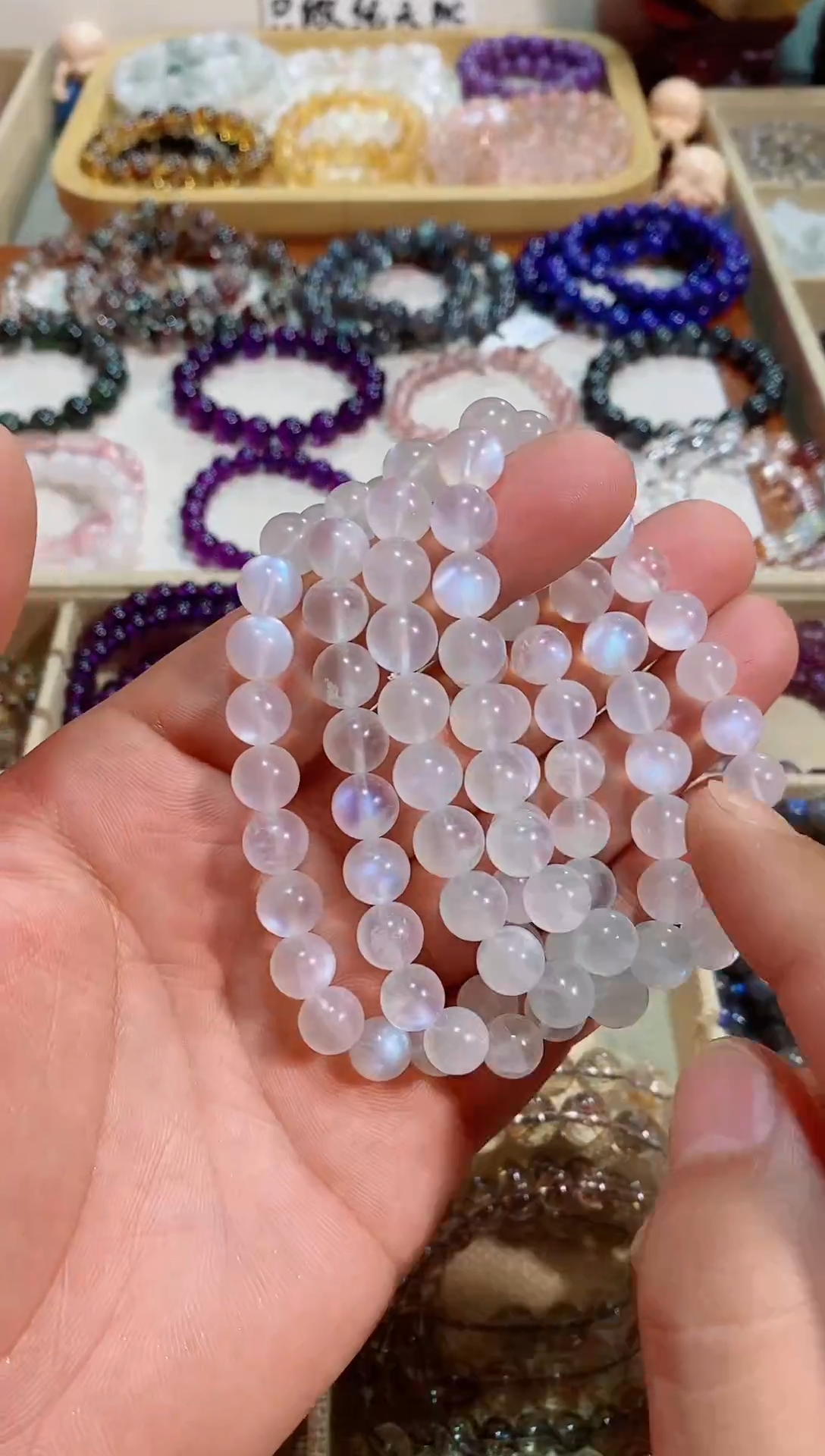 【闪购商品】月光石手链未镶嵌蓝月光8M+ （多样性发其一）