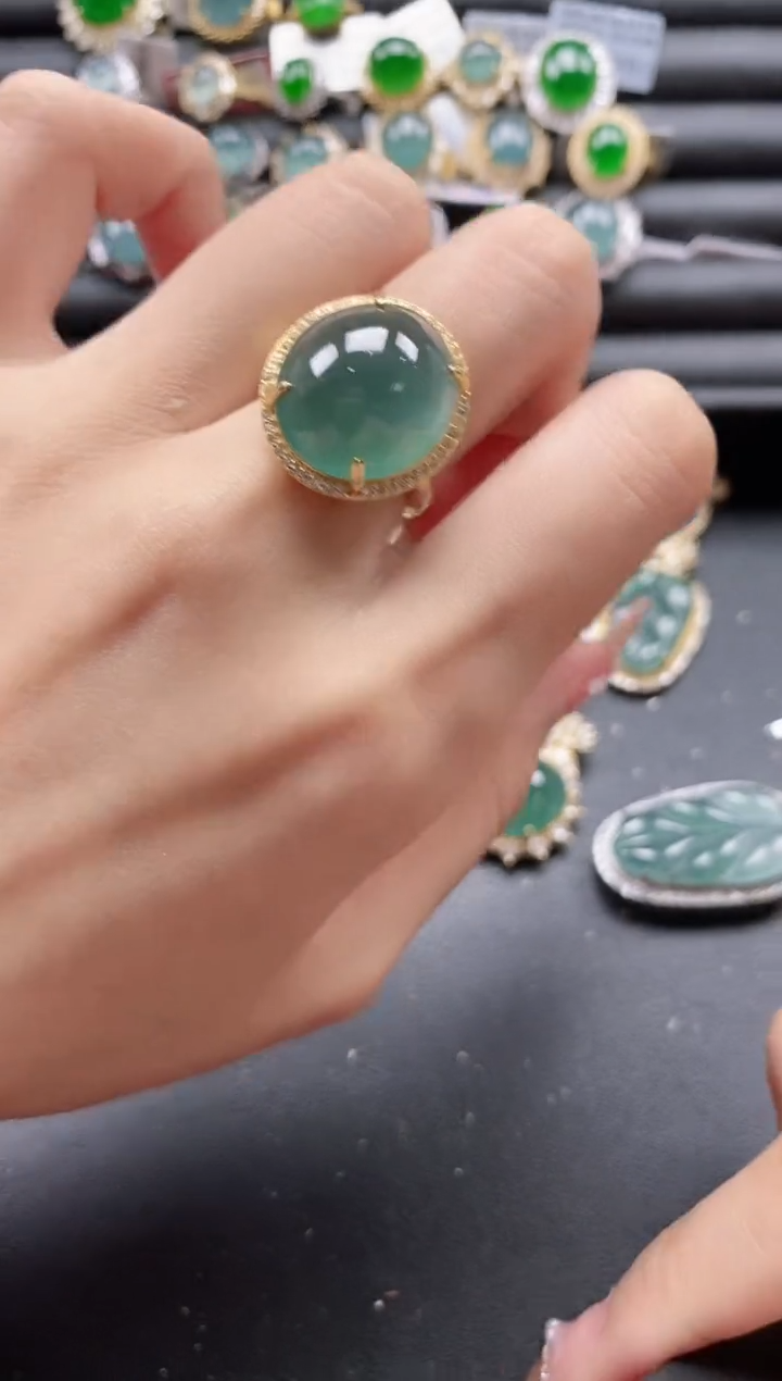 【闪购商品】翡翠戒指银S925镶嵌511511151