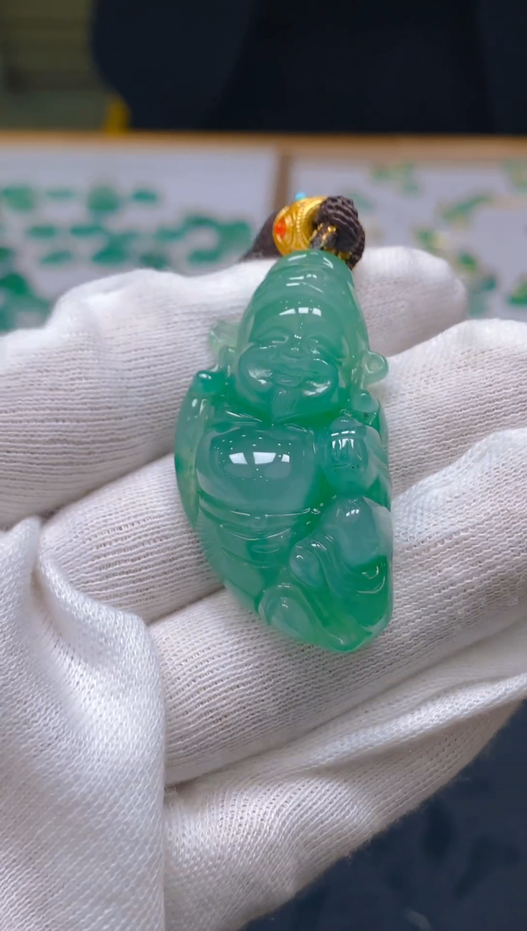 【闪购商品】石英质玉颈饰未镶嵌冰美人非洲翠A货冰种016