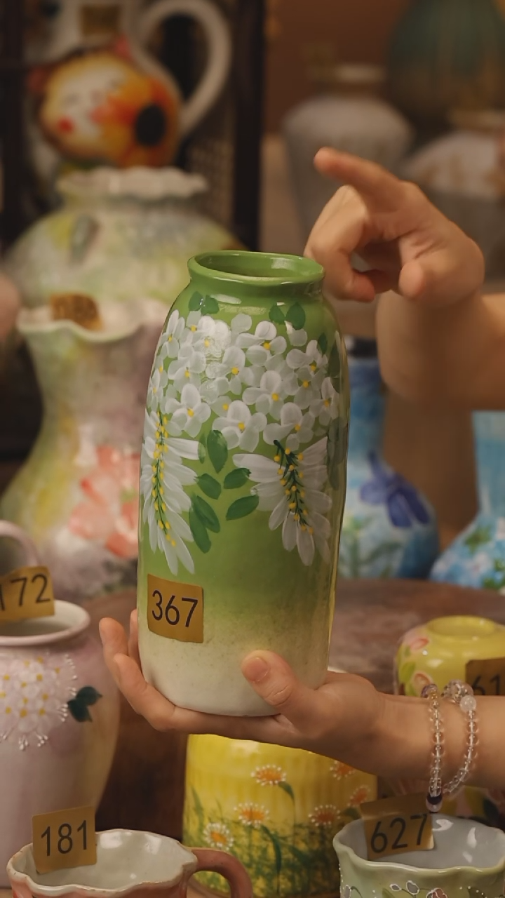 陶瓷367景德镇设计师手作花器摆件侘寂风