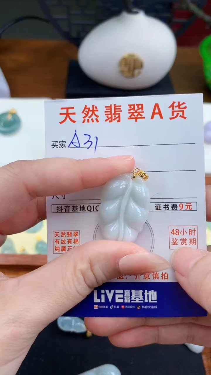 颈饰未镶嵌翡翠天然A货翡翠挂件