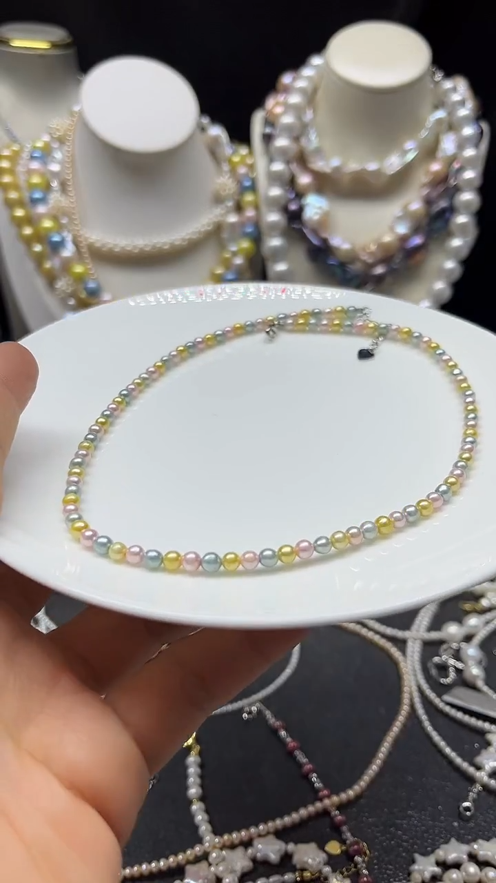 颈饰未镶嵌淡水珍珠多人