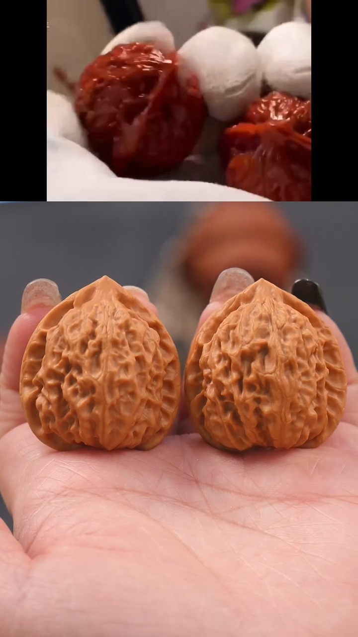 【闪购商品】文玩核桃吊坠35尺蜡皮金牛狮子头