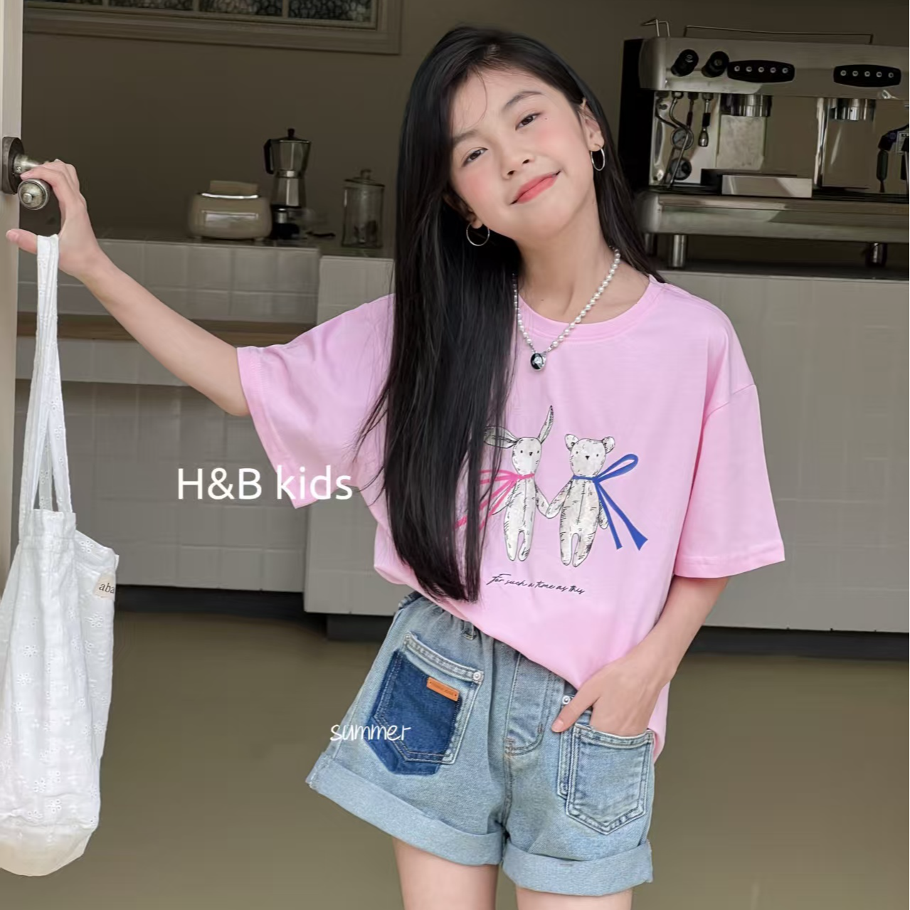 现货   亲子夏季儿童休闲女童男童短袖T恤8805