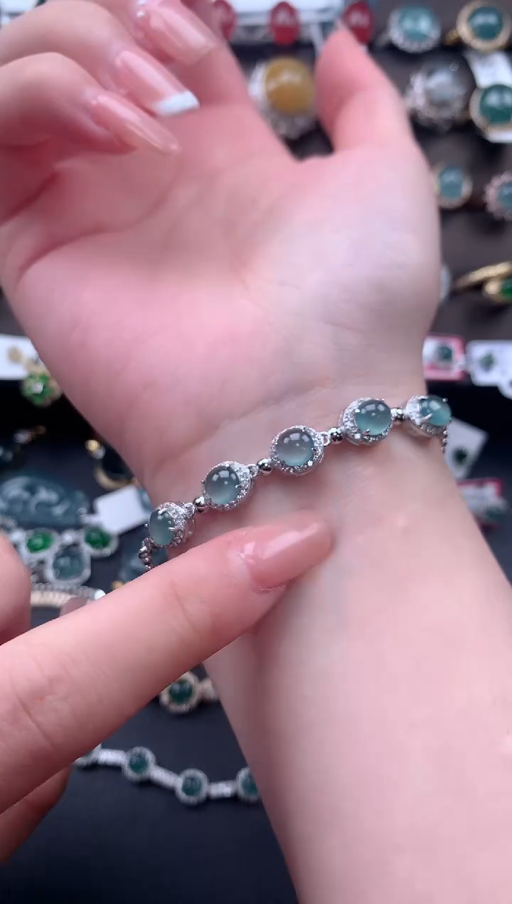 【闪购商品】翡翠戒指银S925镶嵌52145