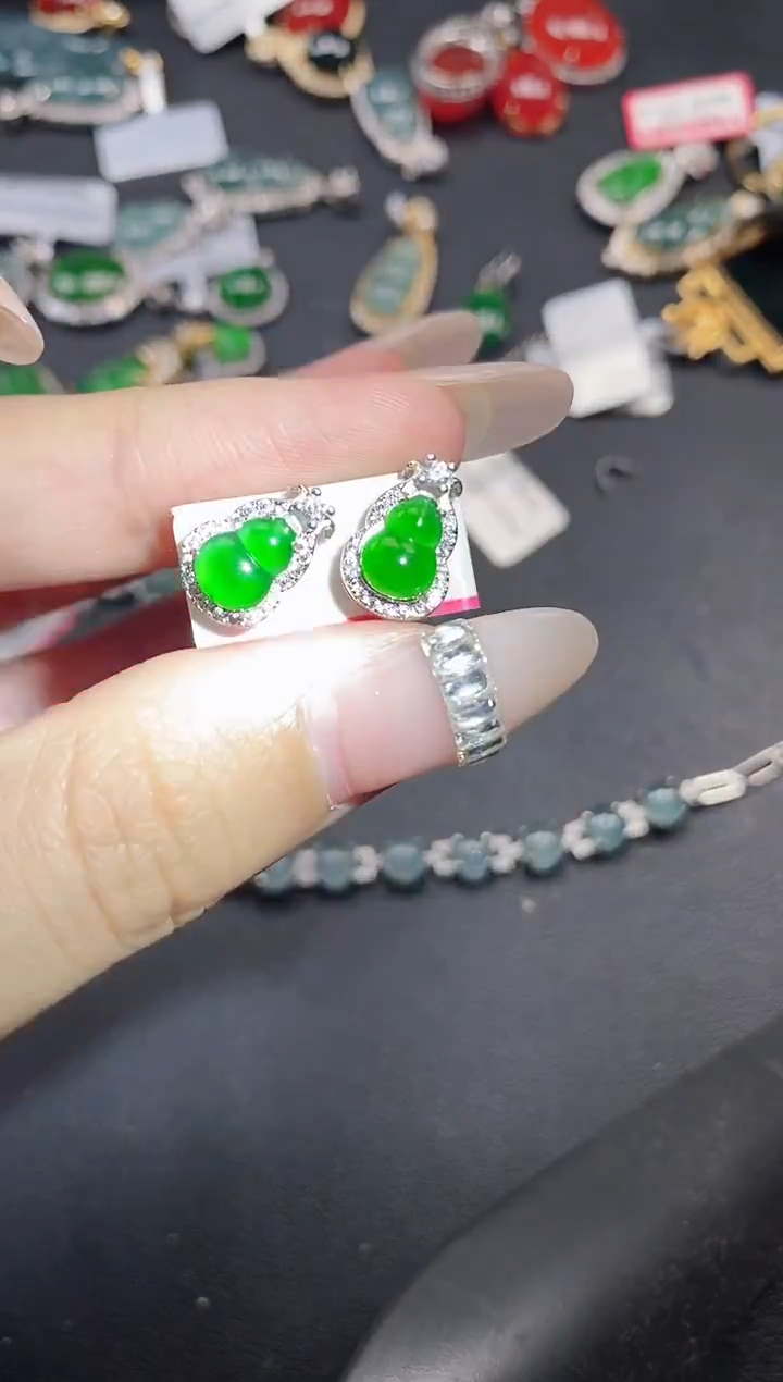 银S925镶嵌戒指翡翠51151