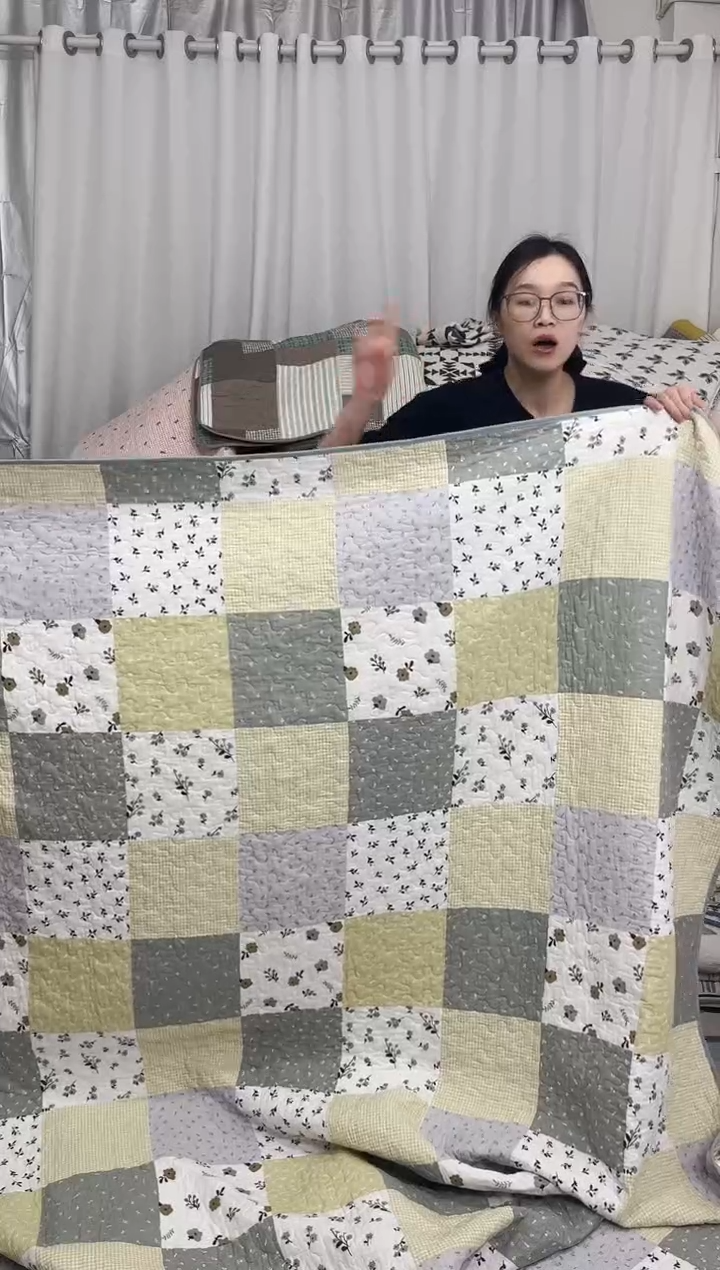 棉200*230绿灰格子