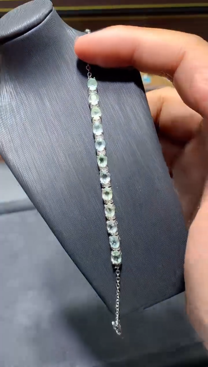 未镶嵌手链海蓝宝石K81