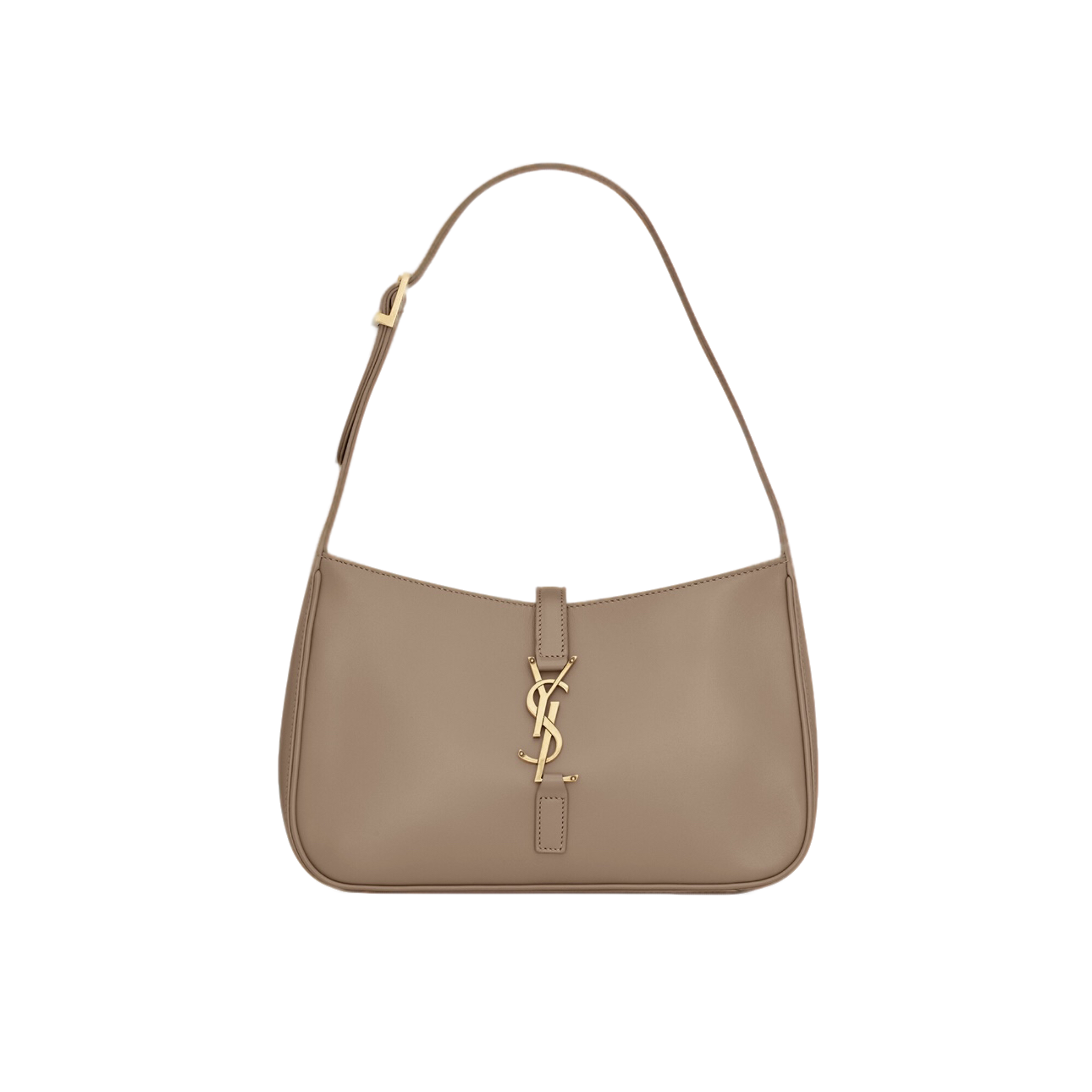 全新未使用 YSL/圣罗兰 HOBO奶茶色金标腋下包LE5A7/公价17500