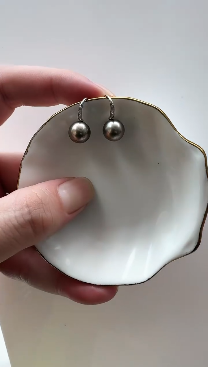 【闪购商品】海水珍珠AQ银S925镶嵌海水珍珠耳钩@@HE210