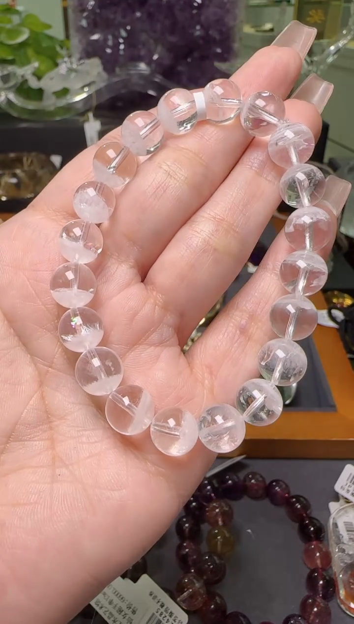 【闪购商品】水晶手串未镶嵌白幽灵手串9m+ X37698