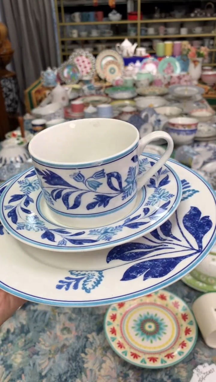 【闪购商品】瓷片陶瓷原单CC520餐具三件套