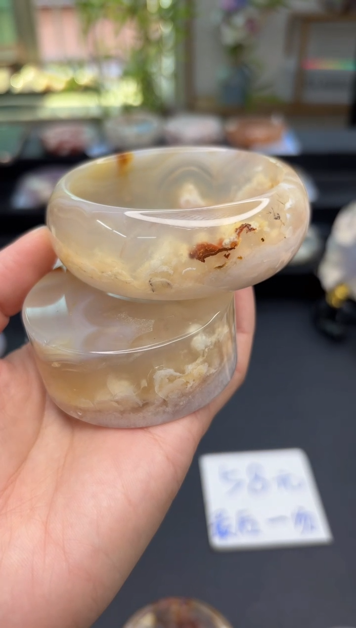 【闪购商品】石英质玉手镯未镶嵌C383(60圈赠送镯心)