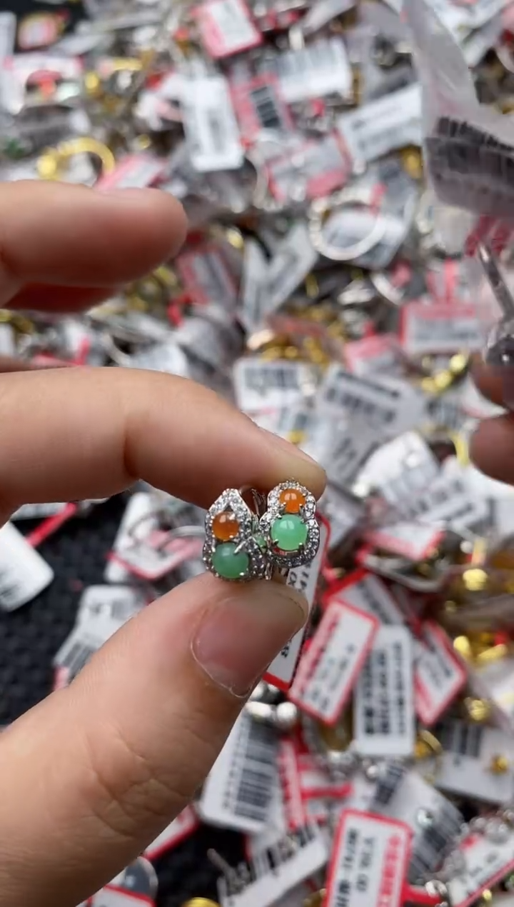 【闪购商品】翡翠戒指银S925镶嵌77777---6